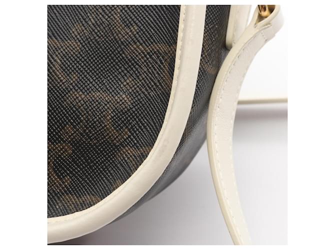 Céline Borsa a Spalla Triomphe Medium Folco di Celine Marrone Nero Bianco - vista 8