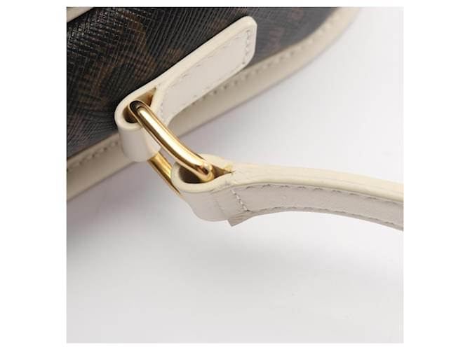 Céline Borsa a Spalla Triomphe Medium Folco di Celine Marrone Nero Bianco - vista 9