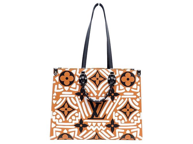 NUOVO BORSO A MANO LOUIS VUITTON ONTHEGO GM TOILE MONOGRAM CRAFTY M45359 Arancione - vista 2