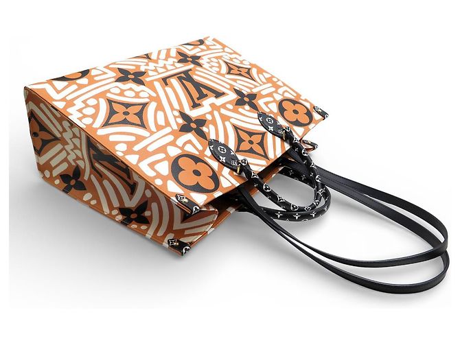 NUOVO BORSO A MANO LOUIS VUITTON ONTHEGO GM TOILE MONOGRAM CRAFTY M45359 Arancione - vista 6