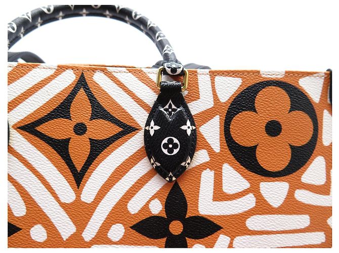 NUOVO BORSO A MANO LOUIS VUITTON ONTHEGO GM TOILE MONOGRAM CRAFTY M45359 Arancione - vista 8