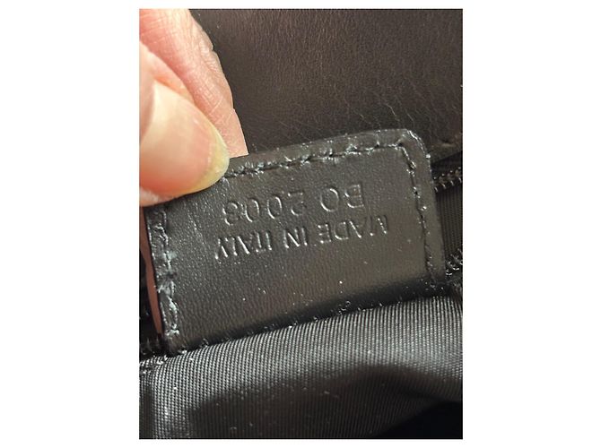 Borsa Dior Trotter in tela monogrammata e pelle nera Nero Bianco - vista 10