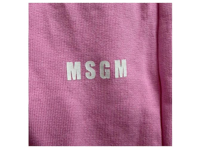 Pantalones de chándal rosa con estampado de logo MSGM Castaño - vista 2