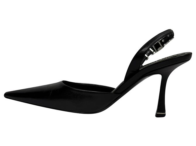 Alexander Wang Grace Décolleté Decorati in Pelle Nera Nero - vista 4