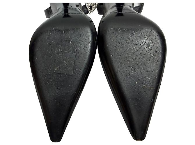 Alexander Wang Grace Décolleté Decorati in Pelle Nera Nero - vista 8