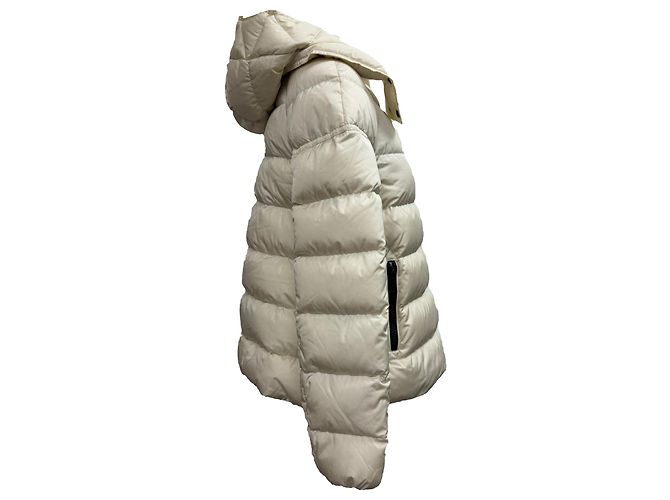 Moncler Chitalpa Down Puffer Jacket in White Polyamide Cream - view 2