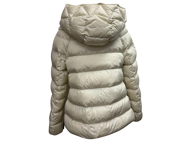 Moncler Chitalpa Down Puffer Jacket in White Polyamide Cream - view 3