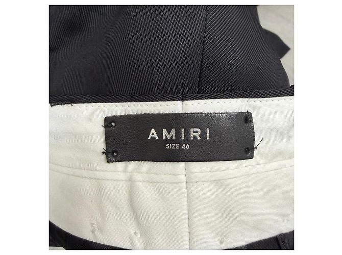 Pantaloni Bootcut Amiri in Viscosa Nera Nero - vista 4