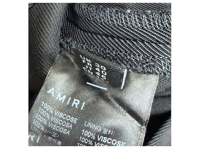 Pantaloni Bootcut Amiri in Viscosa Nera Nero - vista 5