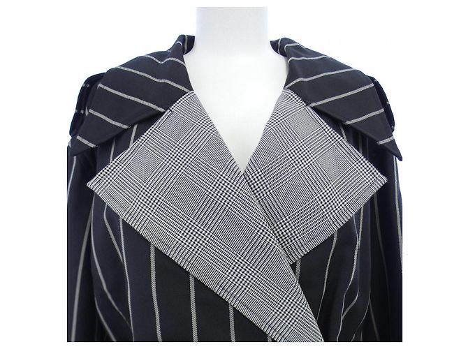 Cappotto a righe Mackintosh Nero - vista 5