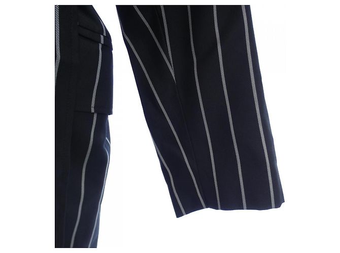 Cappotto a righe Mackintosh Nero - vista 6