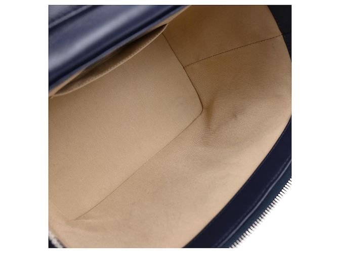 Chanel Vanity Case Take Away in Rattan e Pelle di Vitello Piccolo Blu navy - vista 3