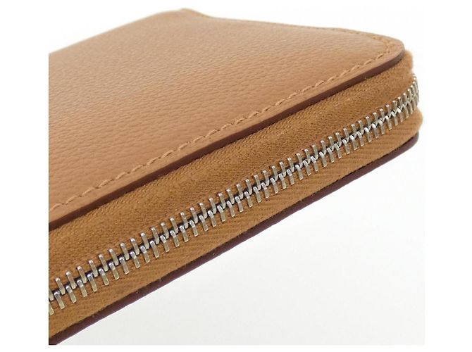 Silk In Billetera bi-fold de seda Hermès DELLA CAVALLERIA Dorado - vista 3