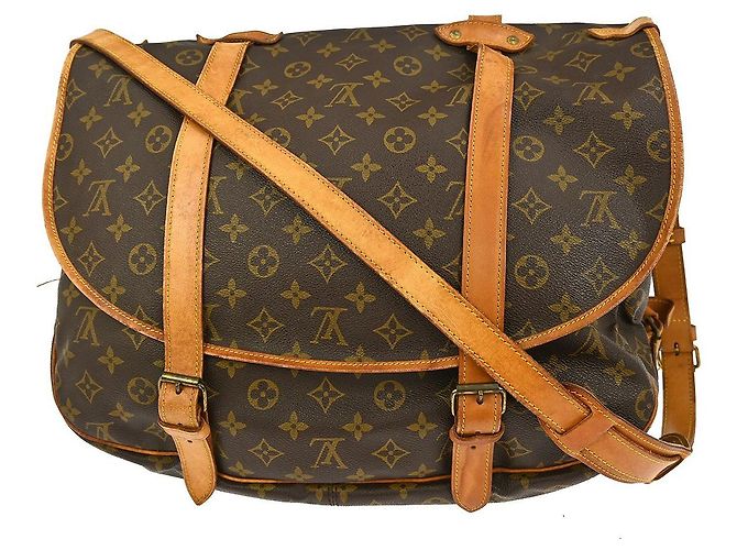 Borsa Saumur Louis Vuitton in tela Monogram 43 Marrone - vista 2