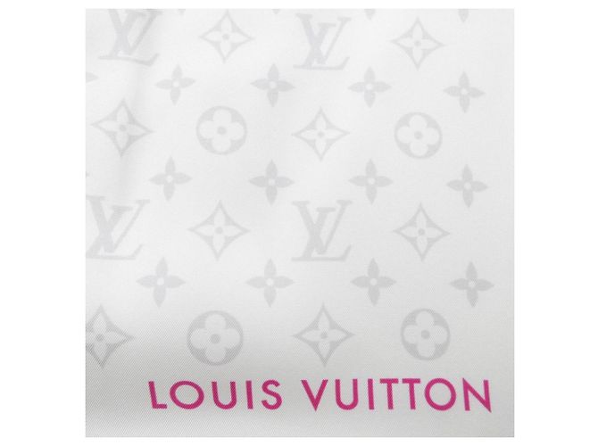 Foulard Super Piatto in Seta Louis Vuitton Bianco - vista 2
