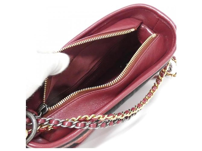 Timeless Borsa a Spalla Chanel Gabriel Line 91810 Nero Rosso - vista 7