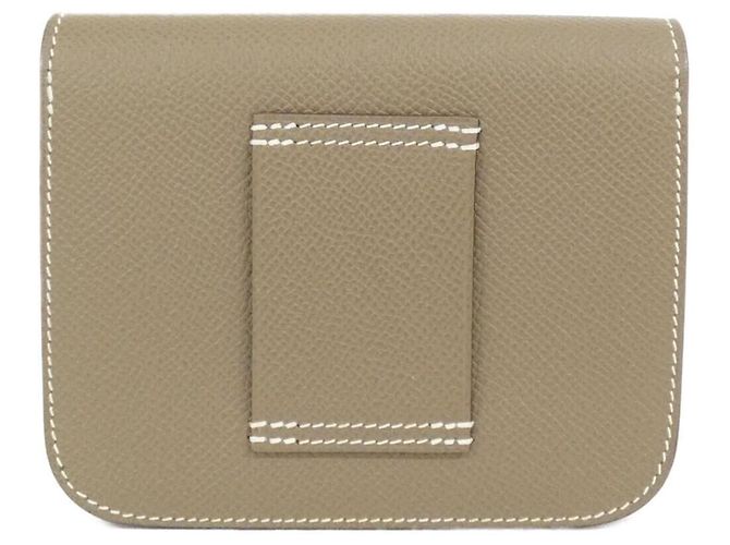 Billetera Slim Constance Hermès Beige Gris pardo - vista 2