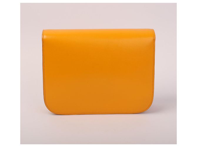 Céline Borsa Classic Box Pelle di Vitello Gialla Arancione - vista 2