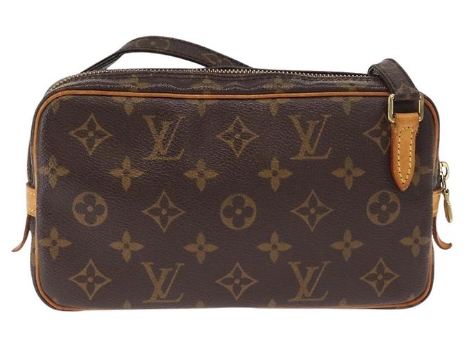 Louis Vuitton Pochette Marly Bandouliere Monogram Canvas Castaño - vista 2