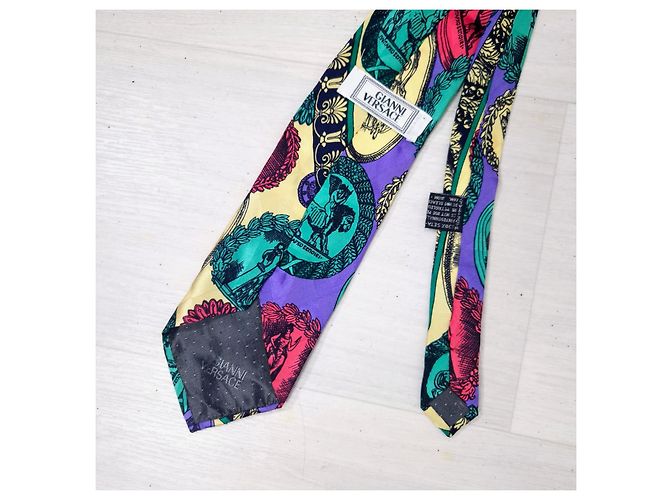 Gianni Versace silk patterned tie Multiple colors - view 2