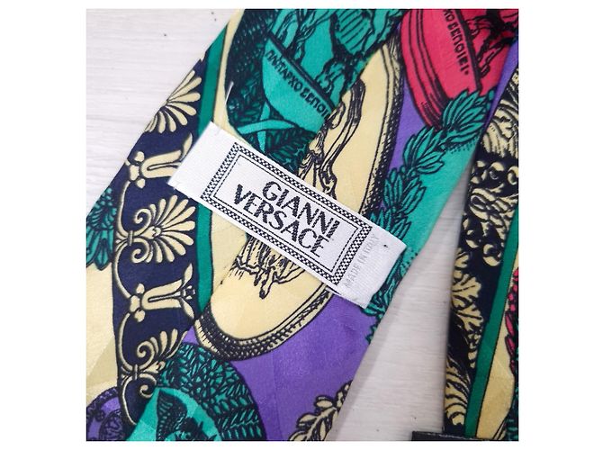 Gianni Versace silk patterned tie Multiple colors - view 3