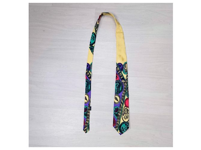Gianni Versace silk patterned tie Multiple colors - view 5