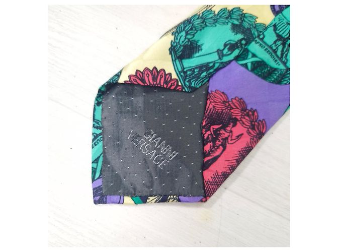 Gianni Versace silk patterned tie Multiple colors - view 7