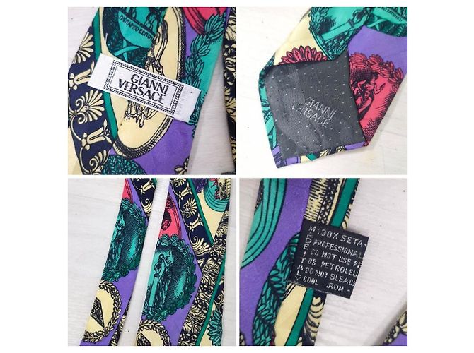 Gianni Versace silk patterned tie Multiple colors - view 8