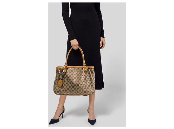 Gucci GG Canvas Sukey Medium Schultertasche Beige/Braun - Ansicht 12