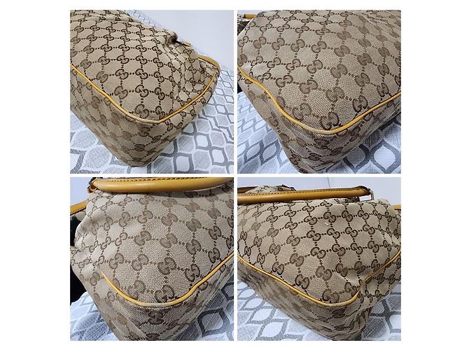 Gucci GG Canvas Sukey Medium Schultertasche Beige/Braun - Ansicht 9