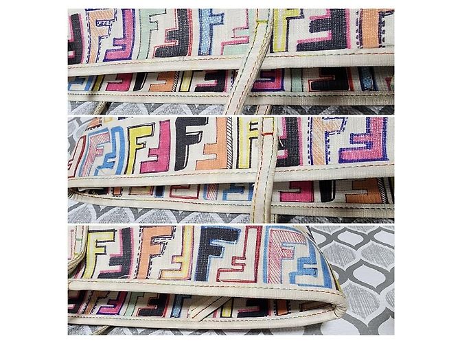 Fendi Multicolor Zucca Spalmati Roll Tote Bag Mehrfarben - Ansicht 12