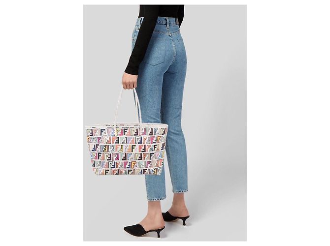 Fendi Multicolor Zucca Spalmati Roll Tote Bag Mehrfarben - Ansicht 14
