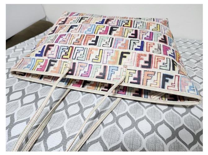 Fendi Multicolor Zucca Spalmati Roll Tote Bag Mehrfarben - Ansicht 5