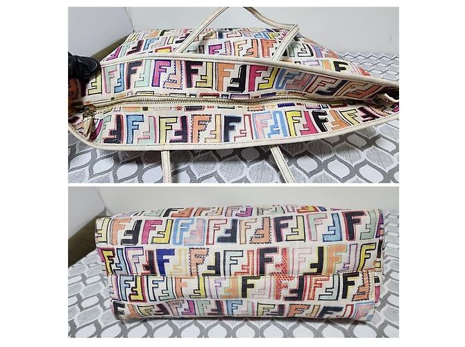 Fendi Multicolor Zucca Spalmati Roll Tote Bag Mehrfarben - Ansicht 6