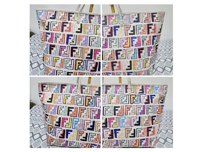Fendi Multicolor Zucca Spalmati Roll Tote Bag Mehrfarben - Ansicht 7