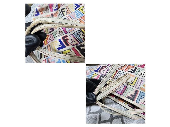Fendi Multicolor Zucca Spalmati Roll Tote Bag Mehrfarben - Ansicht 8