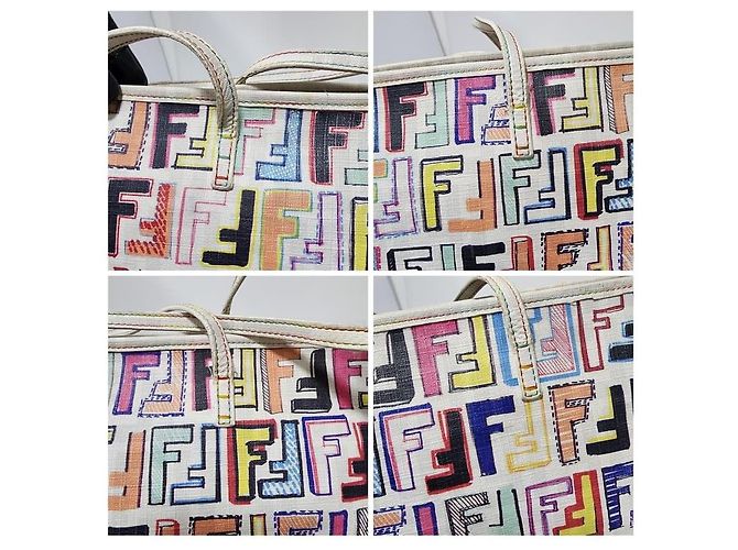 Fendi Multicolor Zucca Spalmati Roll Tote Bag Mehrfarben - Ansicht 9