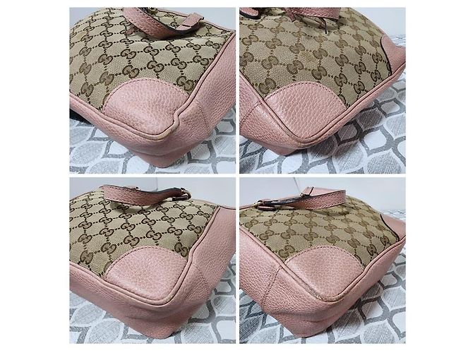 Borsa a tracolla Gucci Small GG Canvas Bree Beige/Rosa - vista 10