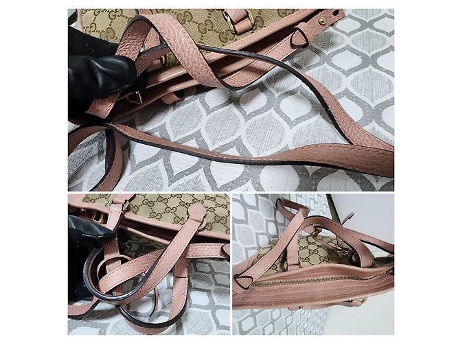 Borsa a tracolla Gucci Small GG Canvas Bree Beige/Rosa - vista 7