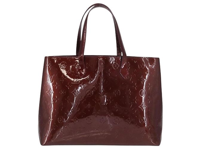 Borsa Louis Vuitton Wilshire Monogram Vernis MM Rosso - vista 2
