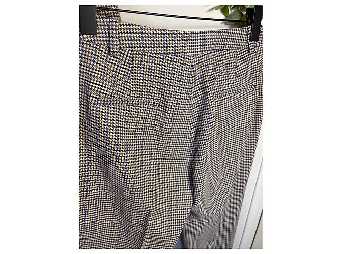 Claudie Pierlot Completo giacca e pantaloni a quadri Marrone Blu Giallo - vista 10