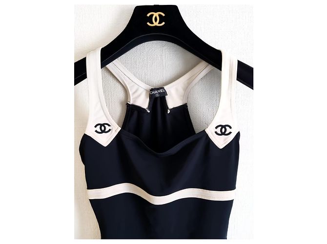 Bañador chanel coleccion Blanco Azul marino - vista 3
