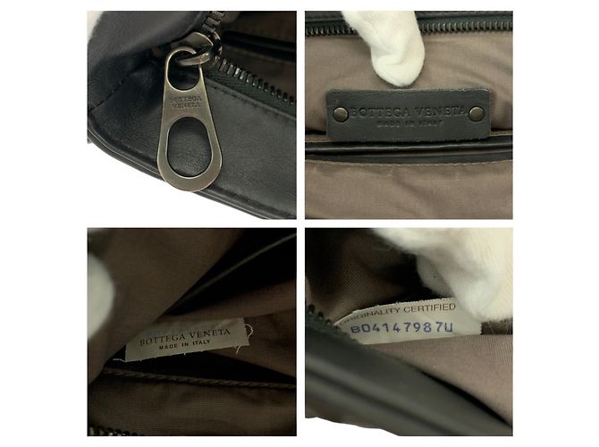 Borsa a Spalla Intrecciato Bottega Veneta Grigio antracite - vista 4