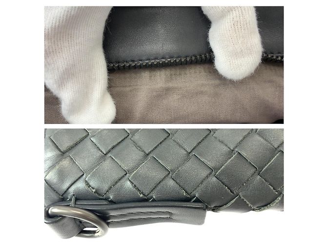 Borsa a Spalla Intrecciato Bottega Veneta Grigio antracite - vista 6