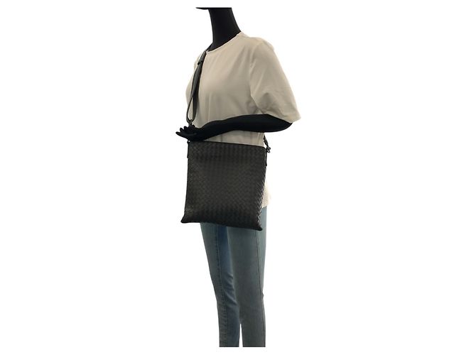 Borsa a Spalla Intrecciato Bottega Veneta Grigio antracite - vista 7