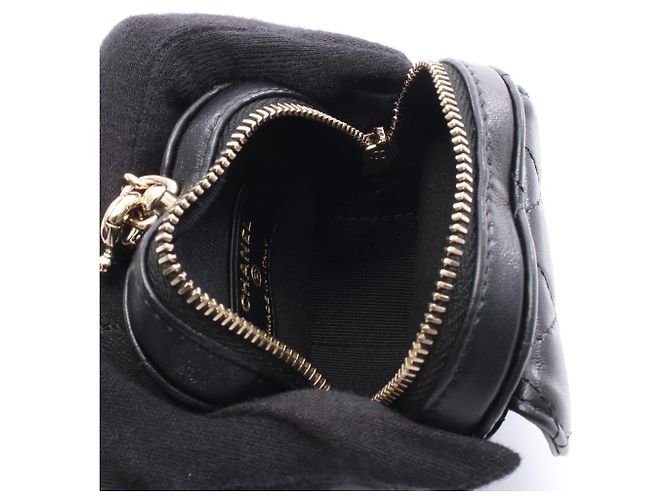 Accessorio a forma di cuore matelassé mini di Chanel Nero - vista 3