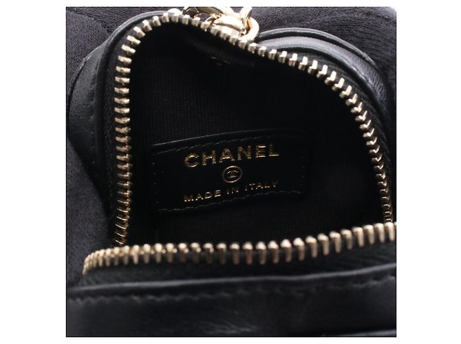 Accessorio a forma di cuore matelassé mini di Chanel Nero - vista 4