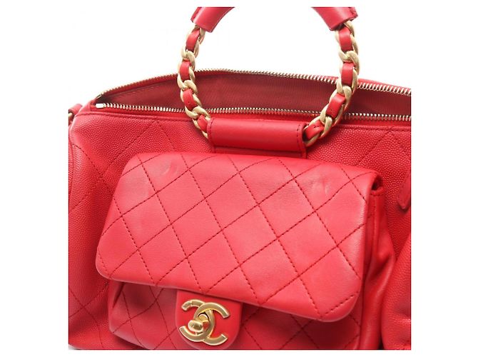 Timeless Borsa a Spalla Matelassé Chanel Rosso - vista 11