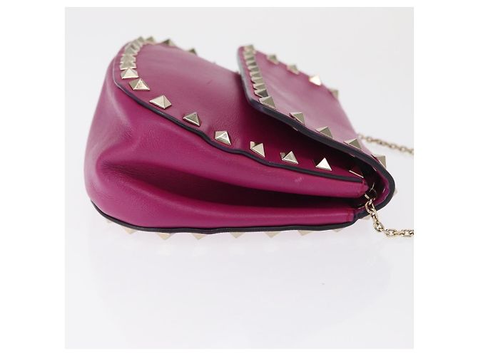 Borsa a tracolla mini Rockstud Saddle in pelle di Valentino Garavani Rosa - vista 3