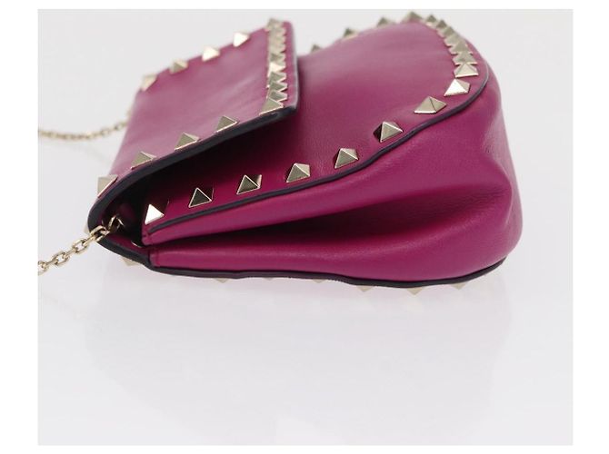 Borsa a tracolla mini Rockstud Saddle in pelle di Valentino Garavani Rosa - vista 4